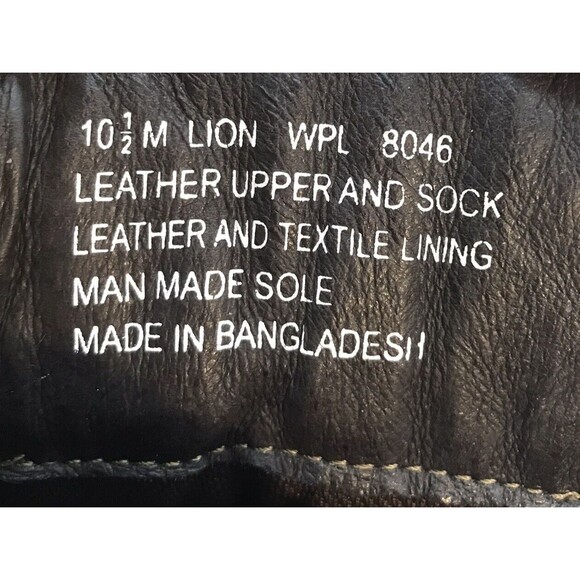 Alfani Lion 8046 Pebbled Brown Leather Lace-Up Fashion Boots Men\'s 10.5M Shoes main image 4